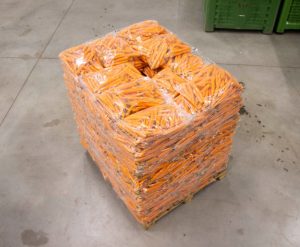 Šargarepa pakovana na paletu